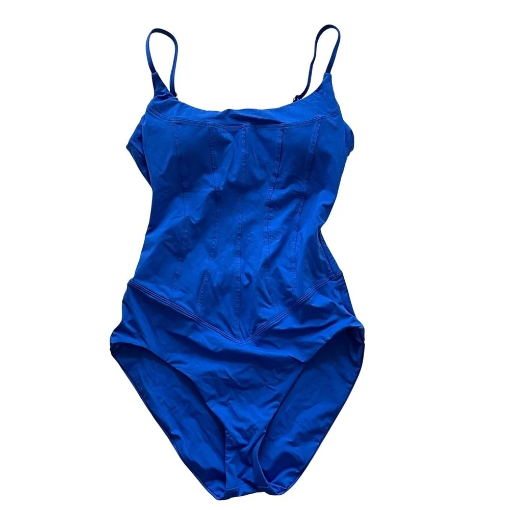 BECCA Sample Piece Blue One Piece Swimsuit Women's Size Small